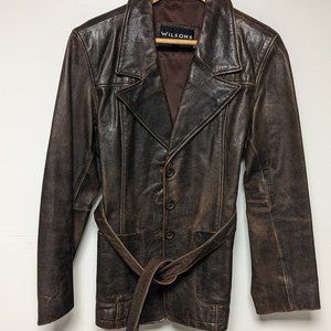 Wilson Leather coat. Brown color size M.